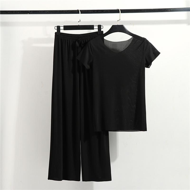 Ensemble de vêtements d'intérieur pour femme pour la maison, tenue d'été pour salon, pantalon d'intérieur ample d'automne, ensemble deux pièces pour femme, mignon