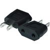Socket Plug Adapter Europe EU Euro To US Travel Charger AC Power Converter 2PCS(Black)