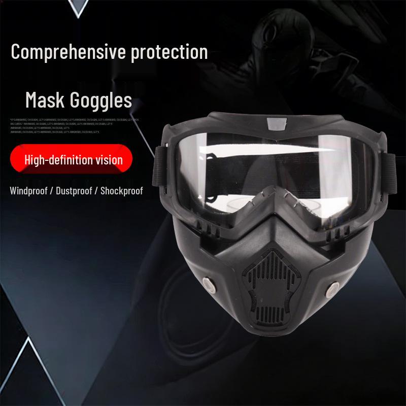 Harley Tactical Riding & Ski Goggles: Off-Road Motorcycle Protective Eyewear Black Frame Clear Lens