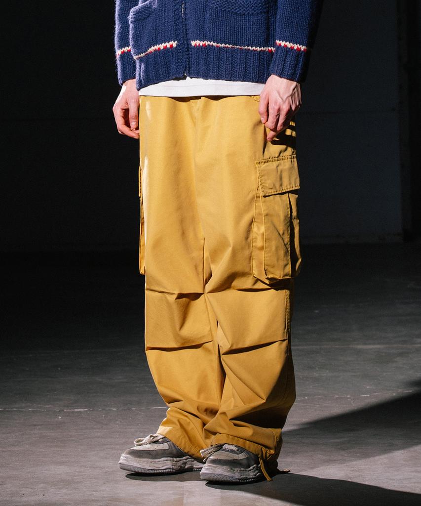 BIG UNION Pleated Cargo Pants (Ct) / Mustard