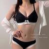 Französische Spitze Push-Up BH Set: Bügellos, Verstellbar, Seitenhalt, Anti-Durchhängen, Perfekt für kleine Brüste