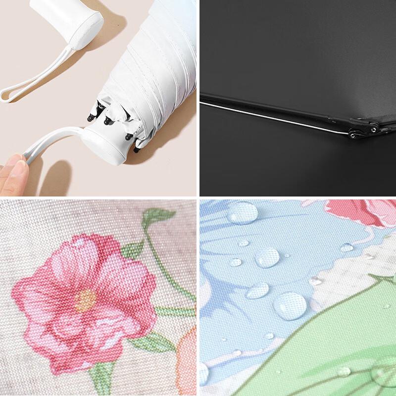 Nanjiao Ultra-Light Floral UV Protection Rain & Sun Umbrella