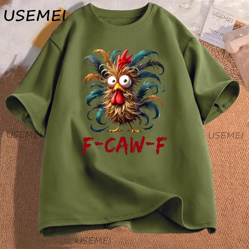 

Funny FCawF Chicken Tee Shirt FCAWF Rooster Unisex T Shirt Crazy Chicken Graphic Humorous Chick Lover Man Clothes Streetwear 4XL