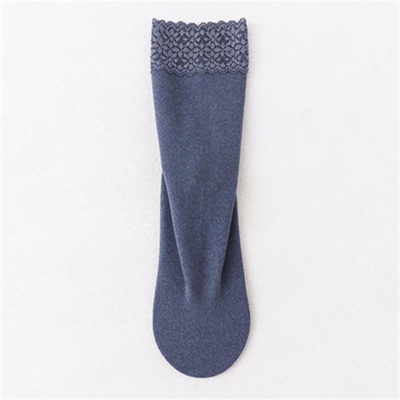 5 Pairs of Women Lace Mid Tube Socks for Spring Autumn Warm Simple Comfortable Casual Breathable Cold Resistance Versatile Socks