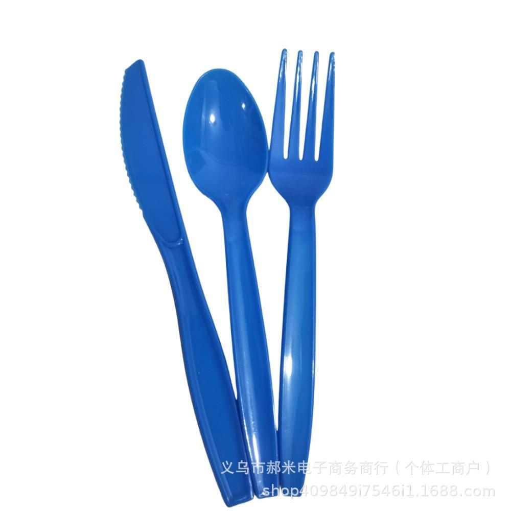 Disposable Blue Forks (10 Count) for Parties and Everyday Dining
