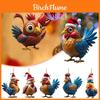 Creative Acrylic Chicken Series Christmas Tree Ornaments In Cartoon Style For Festive Decor