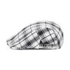 VARZAR VA Square Belt Check Hunting Cap White Check