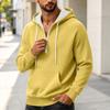 Herren Color Zip-Up Hoodie, Lässiges lockeres Langarm-Sweatshirt für Frühling und Herbst