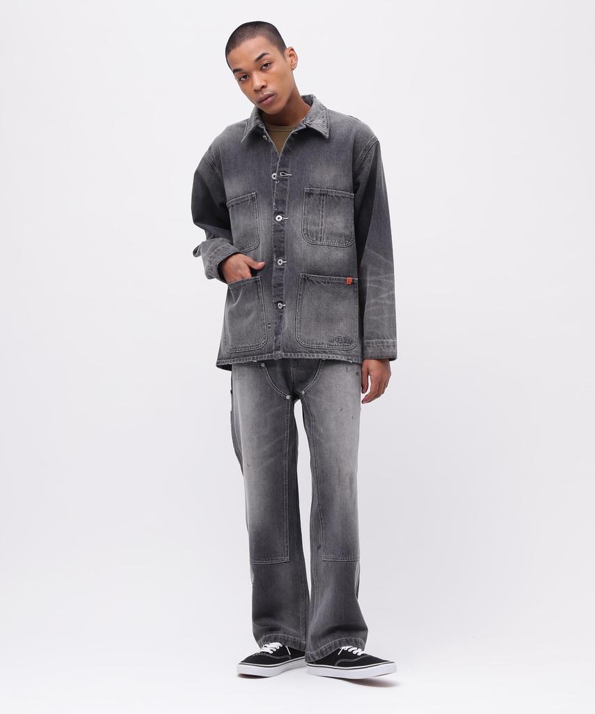 Avirex UNIVERSAL OVERALL DENIM XL COVERALL, Men's 010, Black, 783-5152203