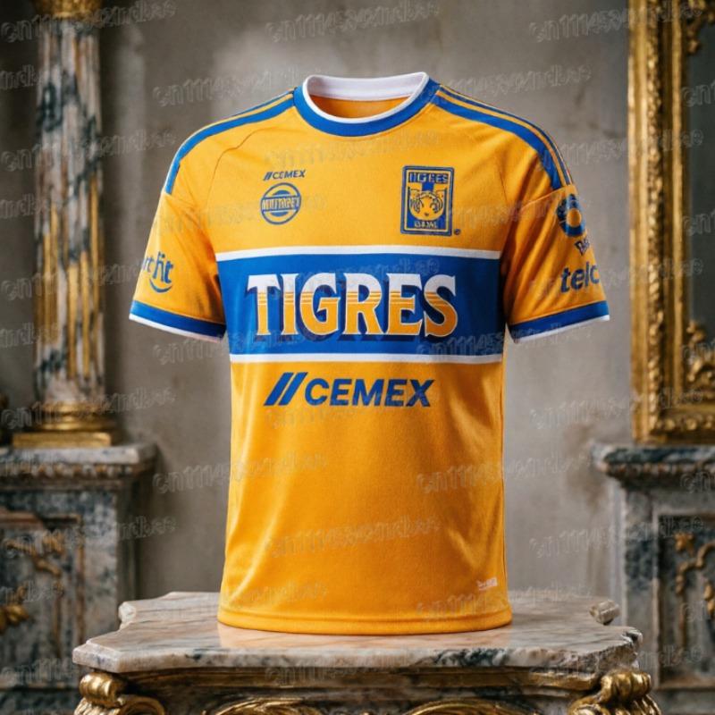 Tigres UANL Football Jersey Summer New 3D Print Sports Football T-shirt Breathable Quick Drying FamilyMatching