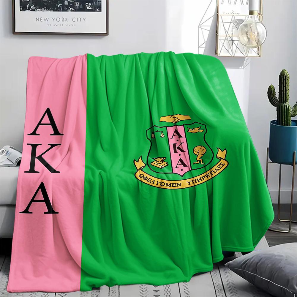 1Pc AKA Print Flannel Blanket, High quality Comfortable for All Seasons, Home Decor, Warmth and Comfort, Perfect for Christmas Gifts