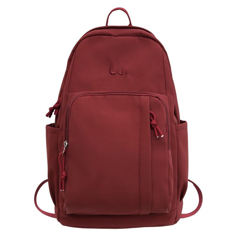 Student skolesekk kvinner stor kapasitet ensfarget ryggsekk herre reise ryggsekk