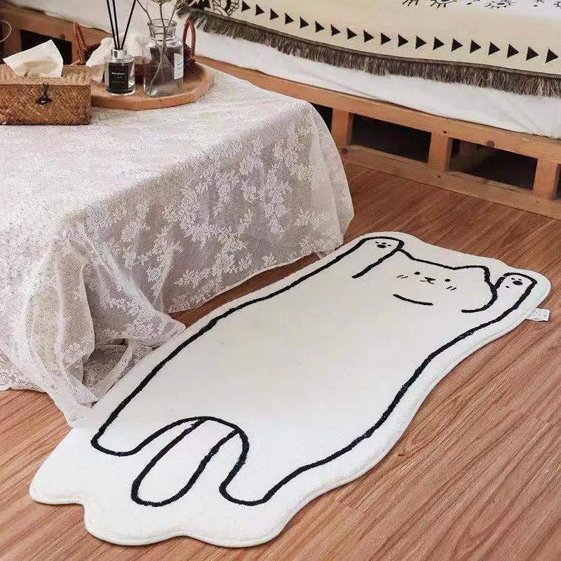Buy Short-haired Rug In Front of The Bed Bedroom Cute Cat Floor Mats ...