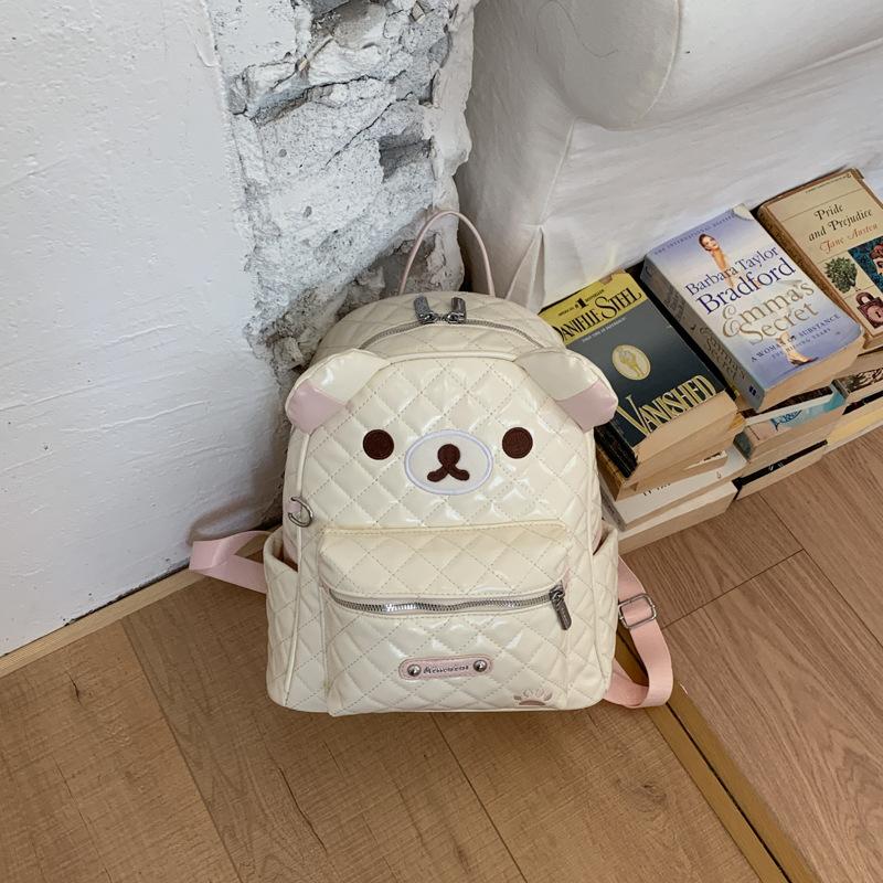 Schoolbagins Cartoon Bear Backpack Cute and Lightweight Japanese Student Schoolbag Shopping Out High-value Commuter Bag