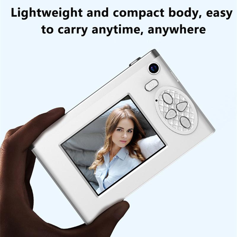 Retro Ccd Digitalkamera 4K Dual-Objektiv Videokamera 8x Zoom 2,4 Zoll Bildschirm 6400W Pixel Lange Akkulaufzeit Für Reisen Und Studenten