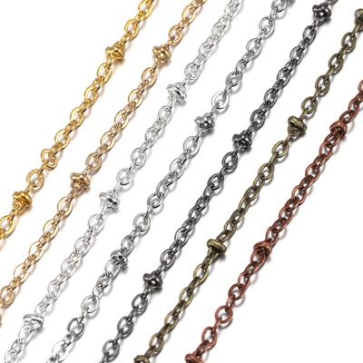 5 meter/pack tvinnade kedjor pärlstav Kabellänk Clip Beads Kedja för gör-det-själv ankelhalsband Armband Smyckenstillbehör