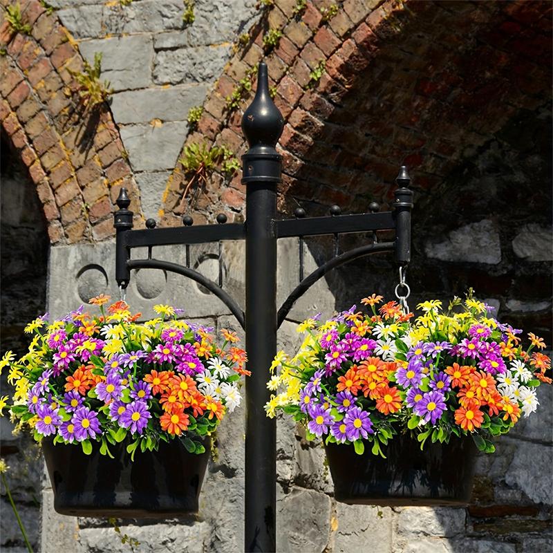 Bukiety Sztucznych Kwiatów Stokrotki 33cm Sztuczne Rośliny do Wystroju Domu Dekoracja Ogrodu Wesela Zewnętrzny Stół Wazon Kompozycja Kwiatowa