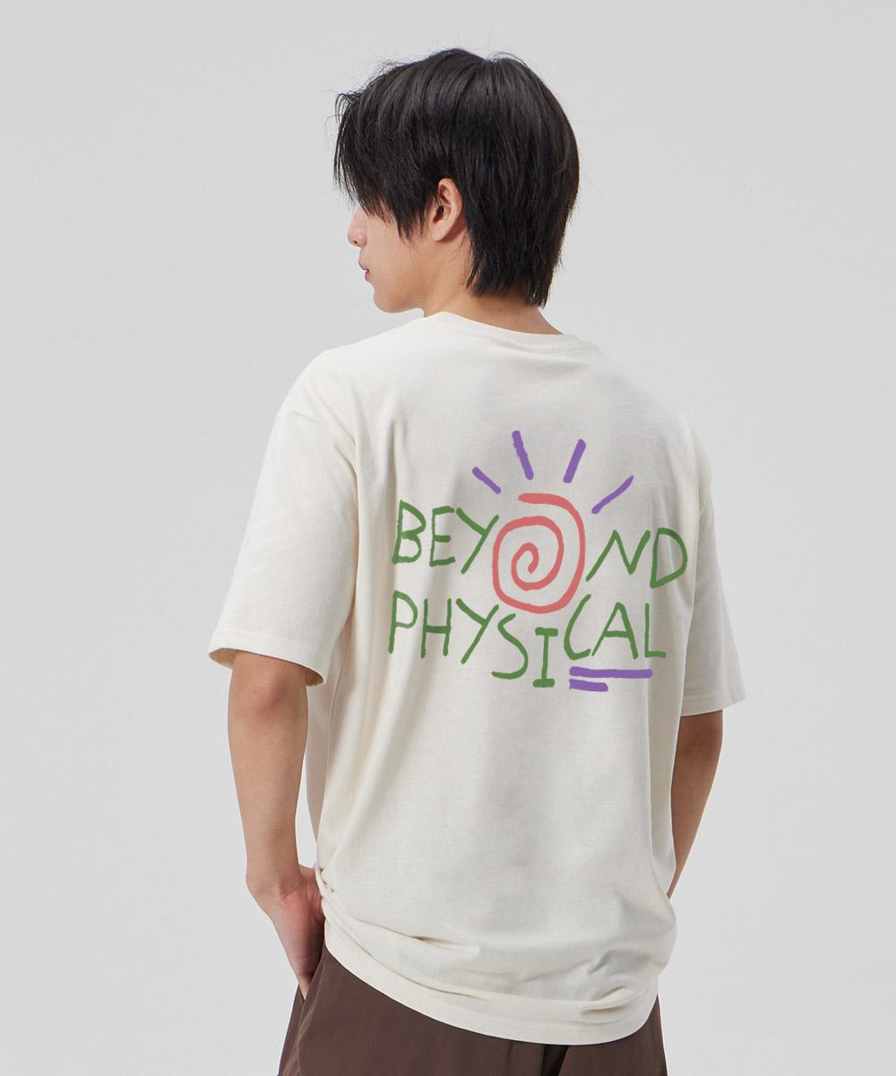 Astral Projection [Beyond Physical] Cotton Loose Fit Short Sleeve T-Shirt_Buttermilk L