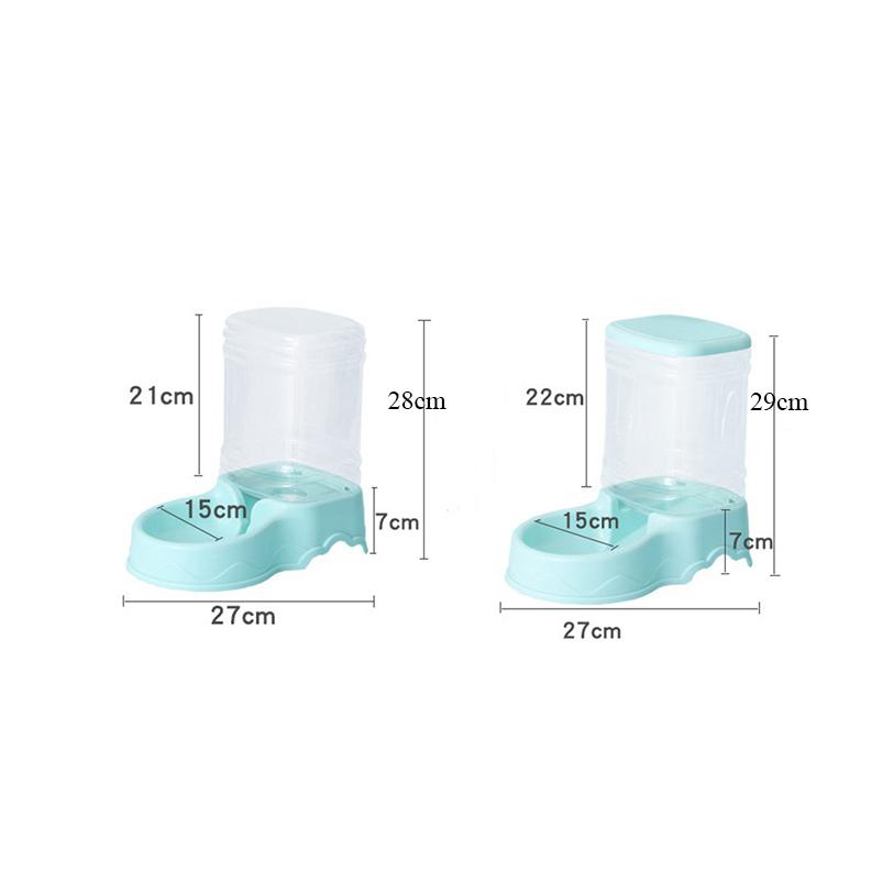 Pet automatic feeder cat drinking water bowl cat bowl dog bowl 3.8L large capacity combination grain storage barrel pet supplies