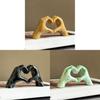 Heart Hand Gesture Sculpture With Resin Material For Wedding And Party Decor