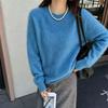 VEZFAA Maglioni a girocollo a maniche lunghe con stampa tinta unita, casual, autunno inverno, da donna