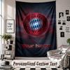 Arazzo da Appendere alla Parete con Nome e Testo Personalizzati, Arazzo Decorativo del Bayern Monaco per la Camera da Letto