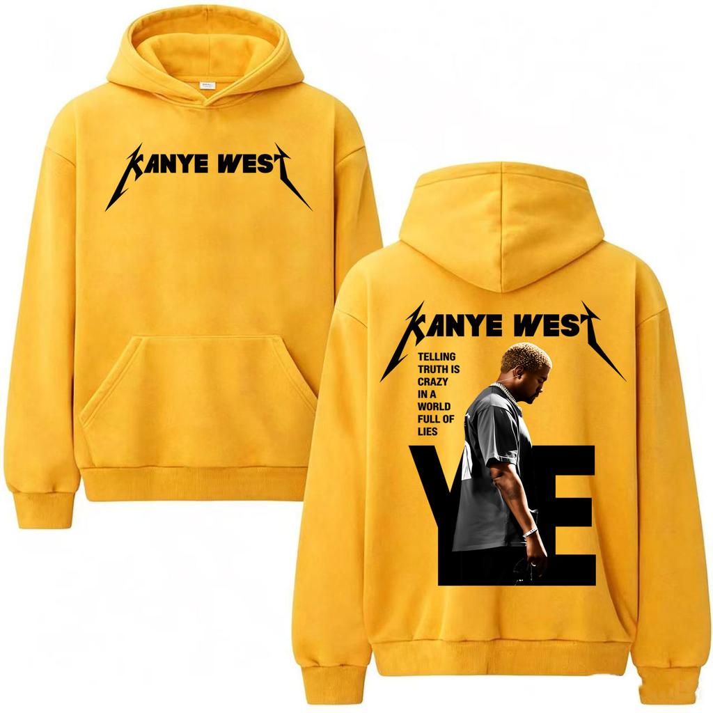 Hanorac Kanye West Spunând Adevărul Este Nebunie Într-o Lume Plină de Minciuni Hanorac Bărbați Femei Hanorace Supradimensionate Pulovere