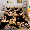 Gold Duvet Cover Gold Pattern 3D Luxury Printed Quilt Cover King Size Bed Suitable for Teens Adults Polyester Bedding Set