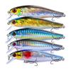 5 Stück Angelköder 3D-Druck Hartköder Crankbaits Sinkender Wobbler Drillingshaken Angelköder