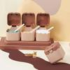 New Cartoon Seasoning Box Kitchen Household Seasonings Combination Set Seasoning Jar Seasonings Bottle Seasoning Jar Salt Jar