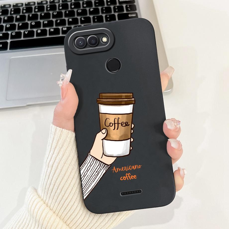 For Xiaomi Redmi 6 6A Case Soft Matte Silicone Capa Goothic Style Cartoon Panda Flower Back Cover For Redmi6 Redmi6a Coque Funda