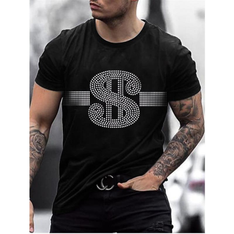 

Мужская летняя молодежная спортивная приталенная рубашка с цифровым принтом большого размера S