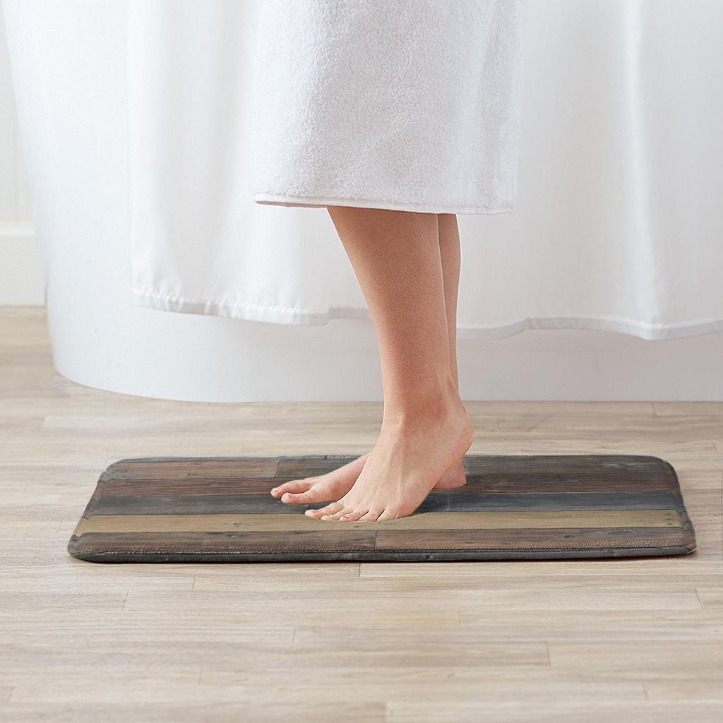 1PC Old Wooden Kitchen Rug Non-Slip Door Mats Pop Design Bathroom Rug Bath Mat Carpet for Home Sink Laundry Decor