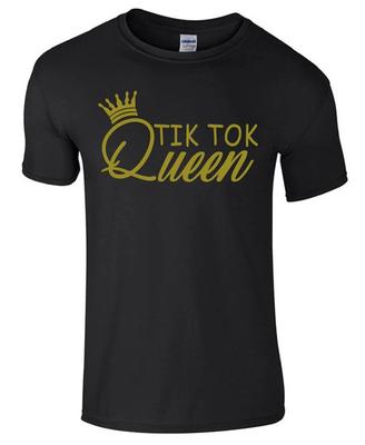 TIK TOK QUEEN T Shirt Gamer Funny Kids BOYS/GIRLS/ADULTS Top Tee