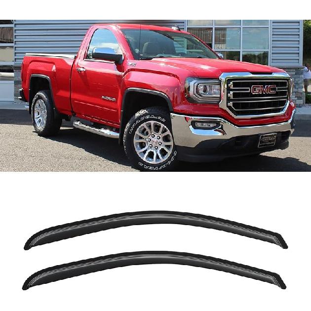 Window Rain Guards Visors For 2009-2018 Dodge Ram 1500 Quad Cab, Out-Channel Window Vent Wind Shades Deflectors For 09-18 Ram 1500 Extended Cab