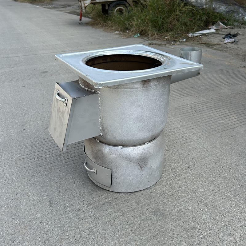 Прочная походная печь двойного назначения для приготовления пищи на дровах и древесном угле Thickened Durable Wood Stove - 28 lbs