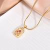 18k Gold Plated Copper Zircon Necklace: Fashionable, Non-Fading, Lightweight Clavicle Chain Jewelry