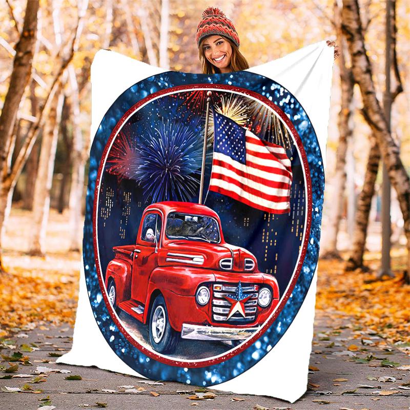 1pc American flag design blanket, al season lightweigh Poster blanket home office outdoor nap multifunc Poster blanketional blanket