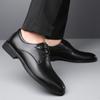 Skórzane buty męskie, biznesowe, sznurowane, do pracy, eleganckie, skórzane, oddychające, w stylu brytyjskim