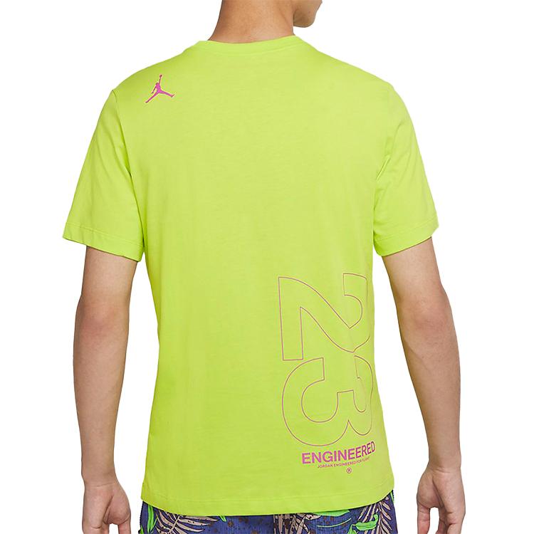 Jordan Engineered Short Sleeve Sports Top Men Tops Bright-Yellow CV7974-389