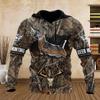 2024 Men's Fashion Hunting Loose Hoodie Large 3D Prin Animal Deer Super Large Harajuku Hoodie Fashion Enthusiast Sweatshirt Man