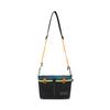 Li Ning Polyester Shoulder Bag, Crossbody Bag Unisex Basic Black & Dark Cyan ABDW257-4