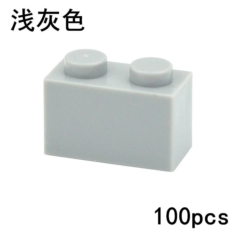 100pcs Bricks Compatible 3004 1x2 Dots DIY Building Blocks Thick Figures Brick Educational Creative Construction Toys For Kids