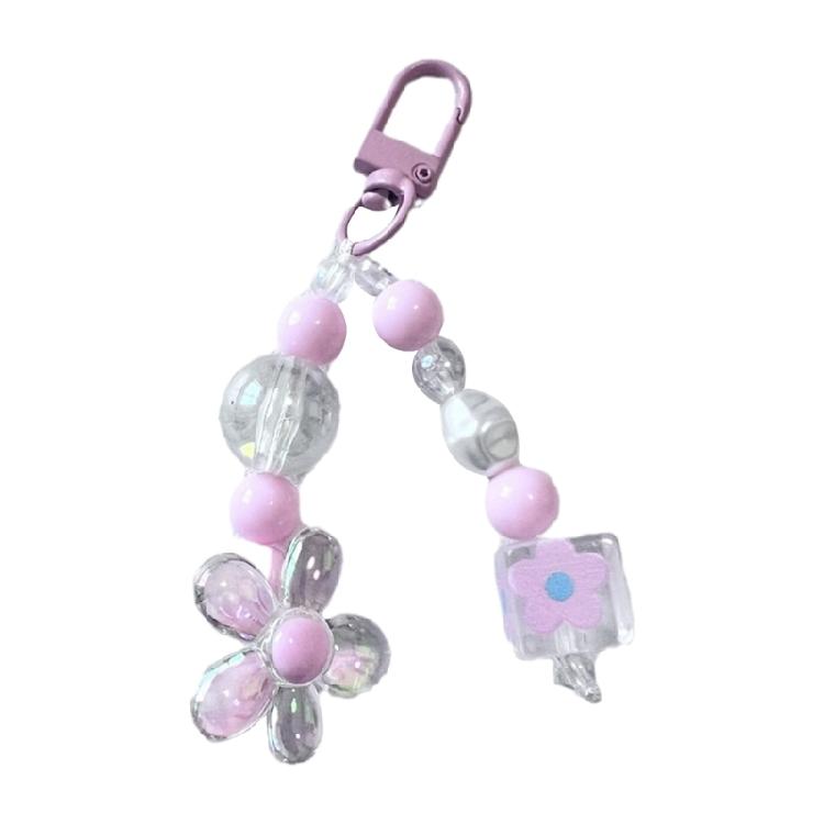 Stylish Key Holder Acrylic Keychain Pendant Lovely Keyrings Durable Key Holder