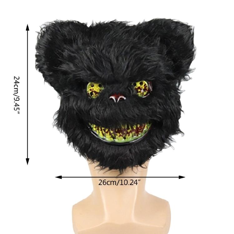 Adults Unisex Horror Halloween Cute Bear Wolf Panda for Cat Bloody Plush for Hea