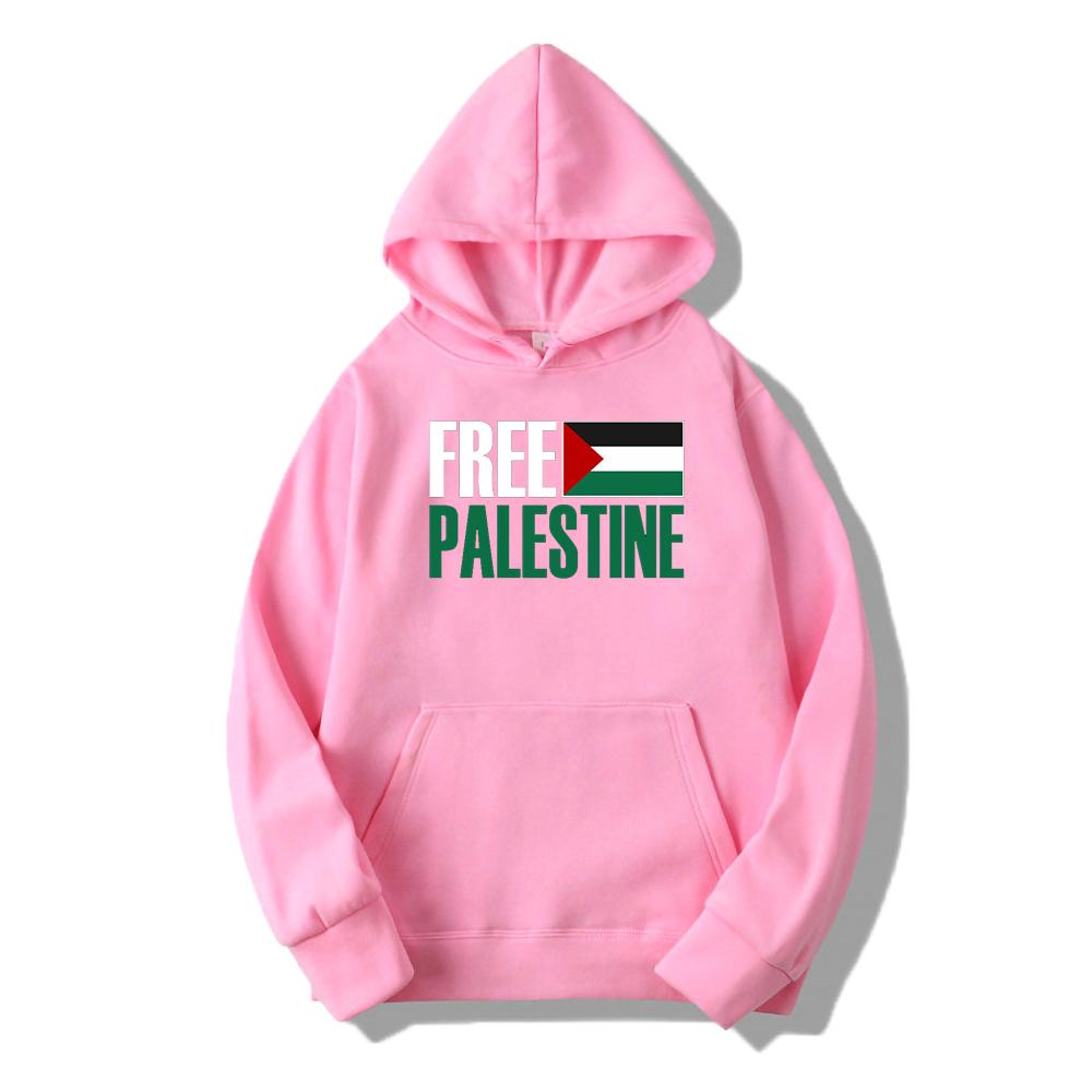 

State Of Palestine Flag Funny Hooded Unisex Fashion Simple Sweatshirts Fleece Soft Basic Hoodies Unisex Casual Hip Hop Streetwear