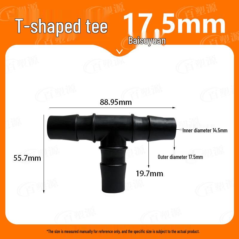 High-Temp Resistant Plastic Hose T-Connector, Quick Connect Fish Tank Accessory, PP Material