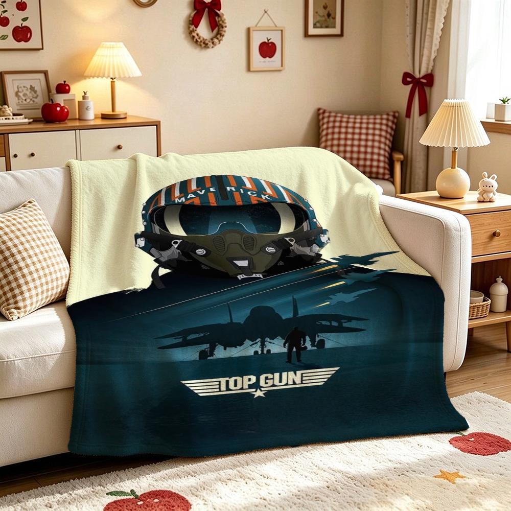 Top Gun Maverick Movie Theme Printed Flannel Blanket Ultra Soft Throw Blanket For Bedroom Bed Sofa Party Decor Birthday Gift