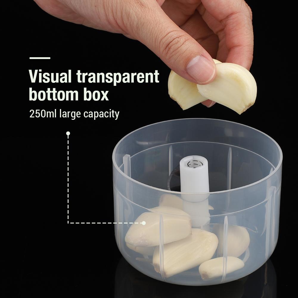 Mini picadora eléctrica de ajo, picadora de carne USB, máquina machacadora de ajo, triturador de verduras de jengibre triturado resistente y duradero, utensilios de cocina