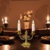 Vintage Antique Candle Holder Iron Candlestick with 2 Arm European Metal Candle Stand Candelabra for Table Centerpieces